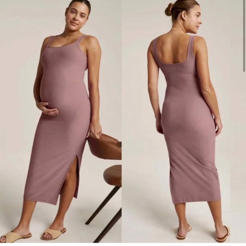 Beyond the Bump Mauve Midi Dress